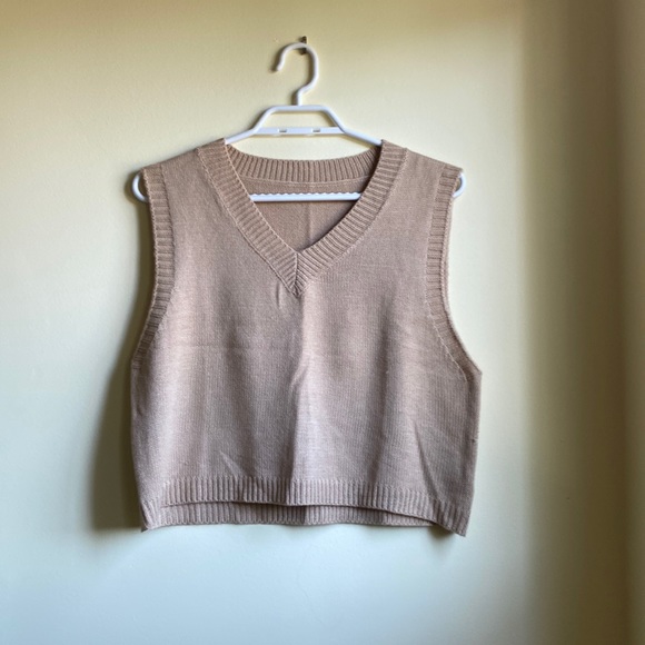 SHEIN • Light Brown Sweater Vest - Picture 1 of 4